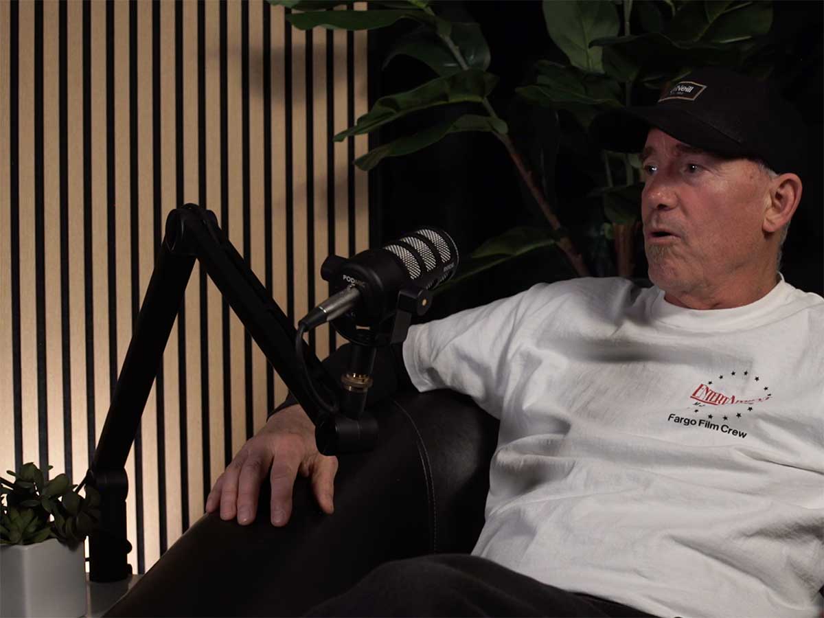 Dave doing an interview with our dark set