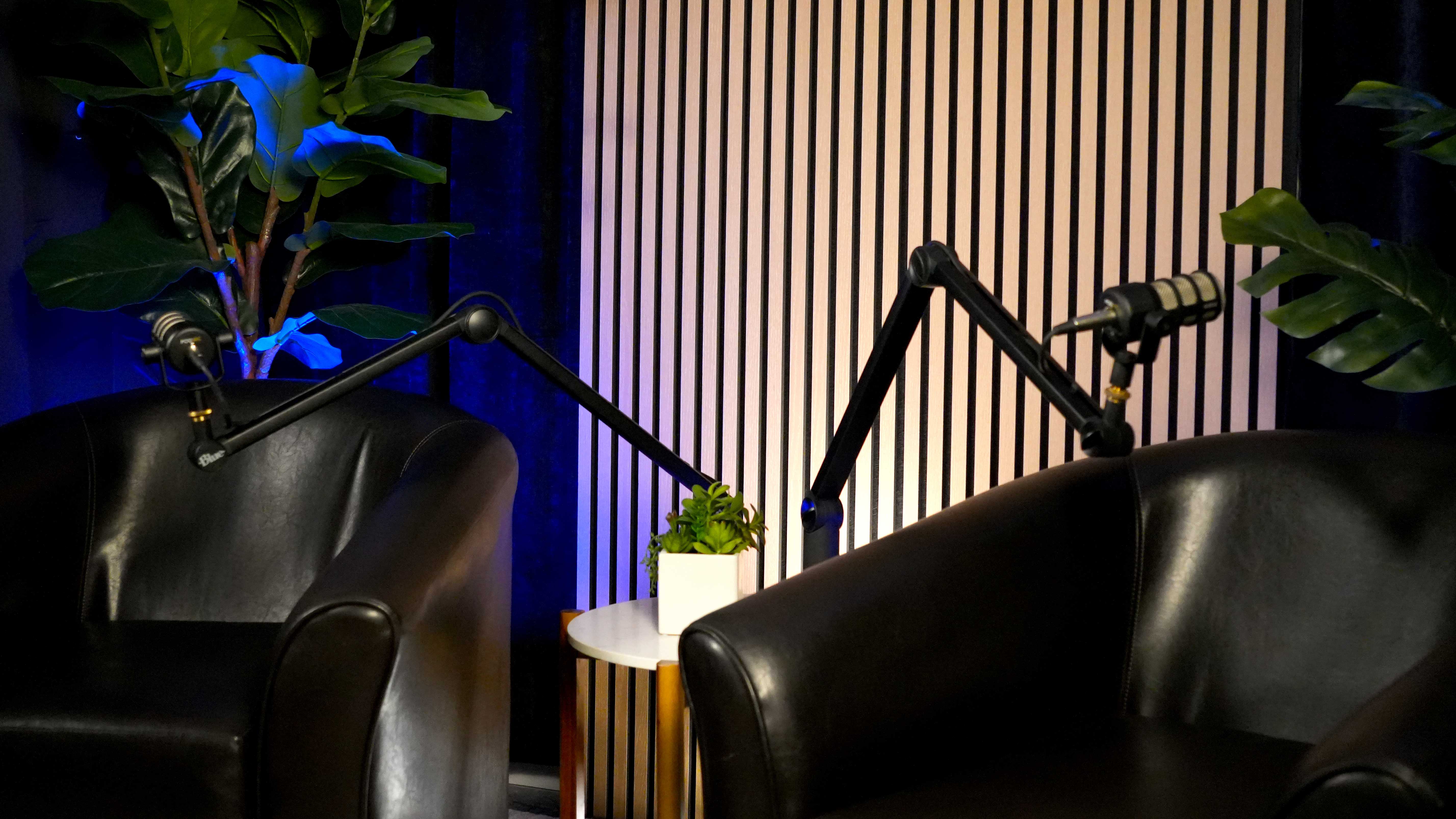 The white set. Soft lighting, soft chairs, great easy vibe.