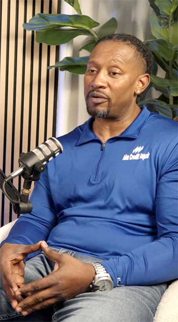 Carlos of AIM Credit Repair filming a FAQ in solo setting